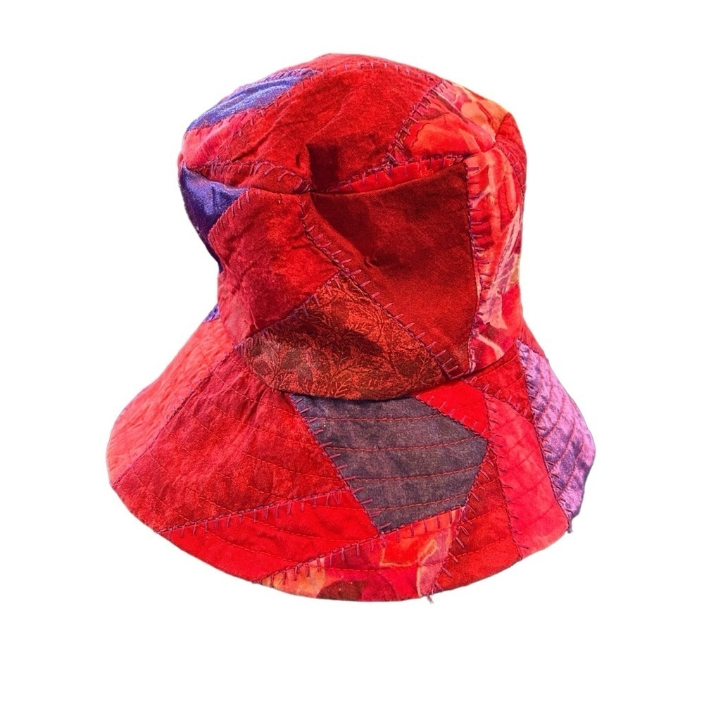 Homemade Quilted Patchwork Bohemian Festival Bucket Hat Size Small - Picture 2 of 13